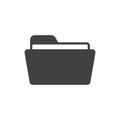 Open folder icon, vector isolated Royalty Free Stock Photo