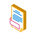 open folder isometric icon vector illustration Royalty Free Stock Photo