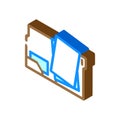 open folder isometric icon vector illustration Royalty Free Stock Photo