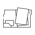 open folder line icon vector illustration