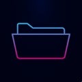 Open folder nolan icon. Simple thin line, outline vector of web icons for ui and ux, website or mobile application Royalty Free Stock Photo