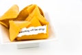 Open fortune cookie - EVERYTHING WILL BE ALRIGHT Royalty Free Stock Photo