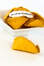 Open fortune cookie - YOU WILL BE MISUNDERSTOOD Royalty Free Stock Photo