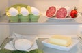 Open fridge filled with food Royalty Free Stock Photo