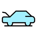 Open front dashboard icon color outline vector Royalty Free Stock Photo