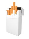 Open full pack of cigarettes isolated Royalty Free Stock Photo