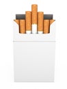 Open full pack of cigarettes isolated Royalty Free Stock Photo