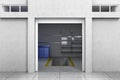 Open garage. 3d illustration Royalty Free Stock Photo