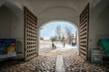Open gate to the Kirillo-Belozersky monastery