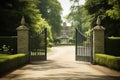 an open gate towards a welcoming home