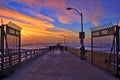 Open gates at the Ocean Beach Pier, San Diego, California Royalty Free Stock Photo