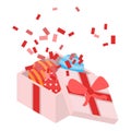 Open gift box icon, isometric style Royalty Free Stock Photo