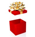 Open Gift Box Isolated on White Background Royalty Free Stock Photo