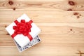 Gift box with shredded paper Royalty Free Stock Photo