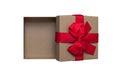 Open gift box on a white background. Royalty Free Stock Photo