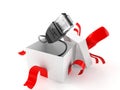 Open gift with network cable Royalty Free Stock Photo