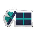 Open giftbox present isolated icon Royalty Free Stock Photo