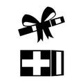 Open giftbox present isolated icon Royalty Free Stock Photo