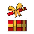 Open giftbox present isolated icon Royalty Free Stock Photo