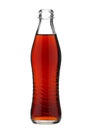 Open glass bottle with soft drink