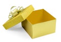 Open glod gift box Royalty Free Stock Photo