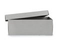 Open gray shoe box Royalty Free Stock Photo