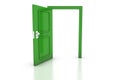 Open Green Door Royalty Free Stock Photo