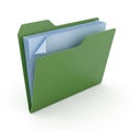 Open green file folder Royalty Free Stock Photo