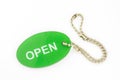 Open in Green label Royalty Free Stock Photo