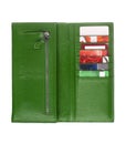 Open green leather wallet Royalty Free Stock Photo