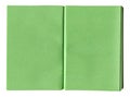 Green paper notebook isolated on the white background Royalty Free Stock Photo