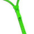 Open green zipper, 3d