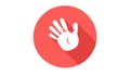 Open Hand Flat Icon, Stop or High.Five Vector, vector design Generative AI Royalty Free Stock Photo