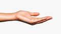 An open hand gesture symbolizing welcome and assistance Royalty Free Stock Photo