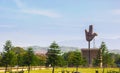 THE OPEN HAND MONUMENT, CHANDIGARH, INDIA