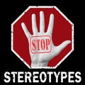 Open hand with the text stop stereotype