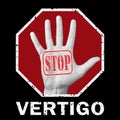 Open hand with the text stop vertigo