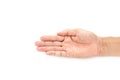 Open hand. on white background Royalty Free Stock Photo