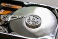 Open hard disk close up Royalty Free Stock Photo