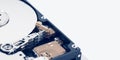 Open Hard disk drive HDD banner with copy space Royalty Free Stock Photo