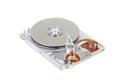 Open hard disk drive isolated Royalty Free Stock Photo