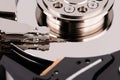 opened hard disk drive. Close Up picture Royalty Free Stock Photo