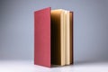 Open hardcover book standing on table Royalty Free Stock Photo