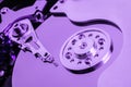 Open Harddisk Purple close up Royalty Free Stock Photo