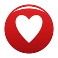 Open heart icon vector red