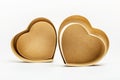 Open heart shaped gift boxes