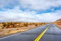 Open highway and rainbow