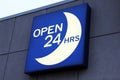 Open 24 hours sign