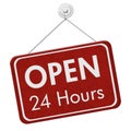 Open 24 Hours Sign