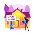 Open house abstract concept vector illustration. Royalty Free Stock Photo